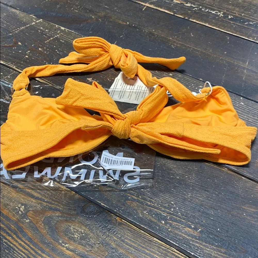 Monday Swimwear Orange Halter Bikini Top